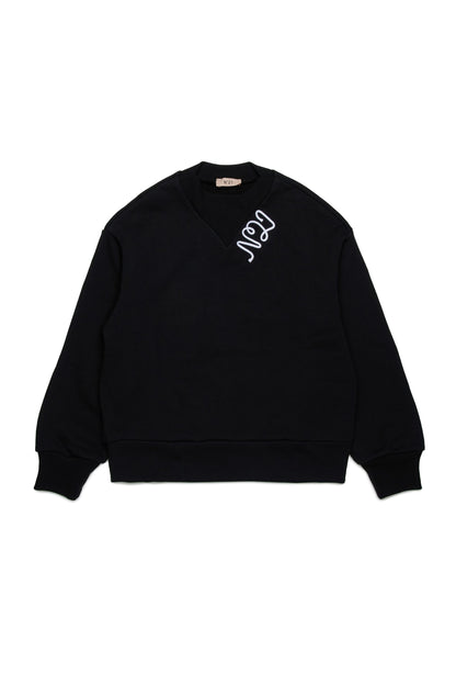 No21 Black V-Neck Sweatshirt
