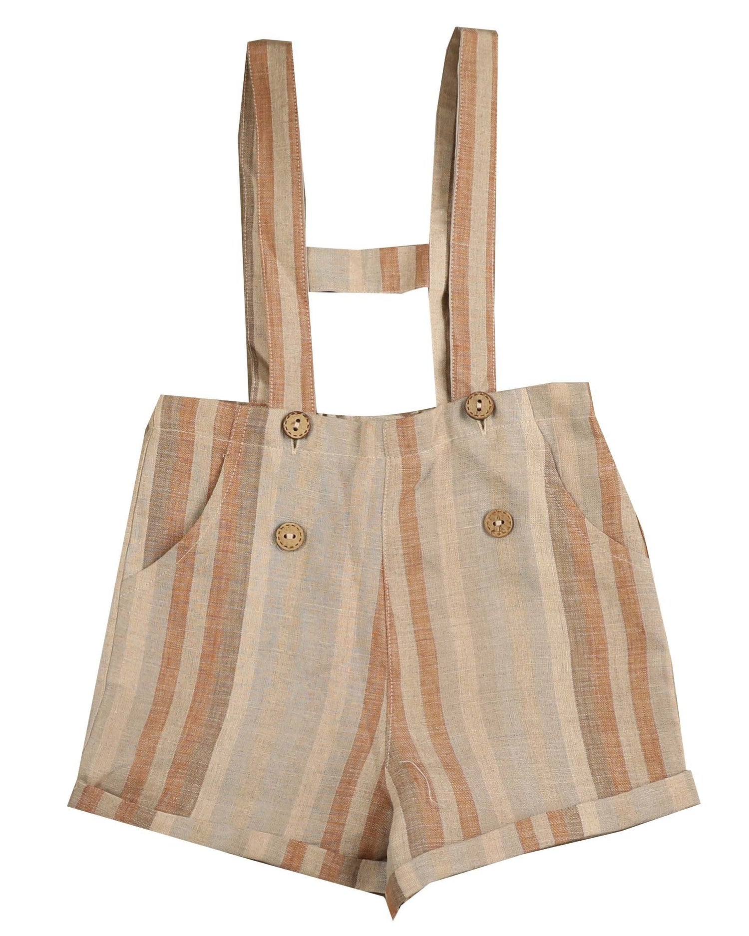 Noma Apricot Wide Striped Overall