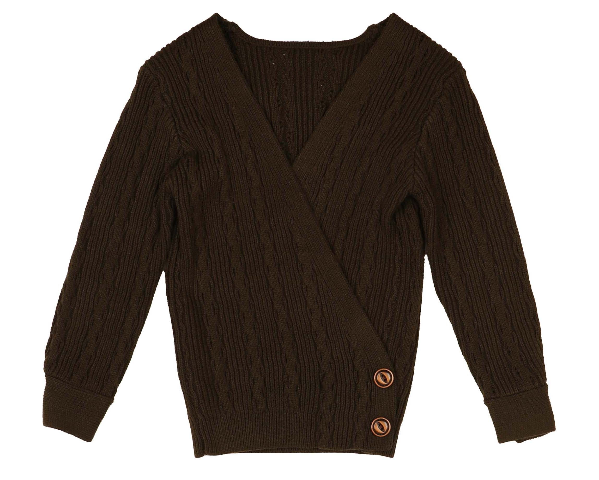 Noma Olive Wrap Textured Sweater