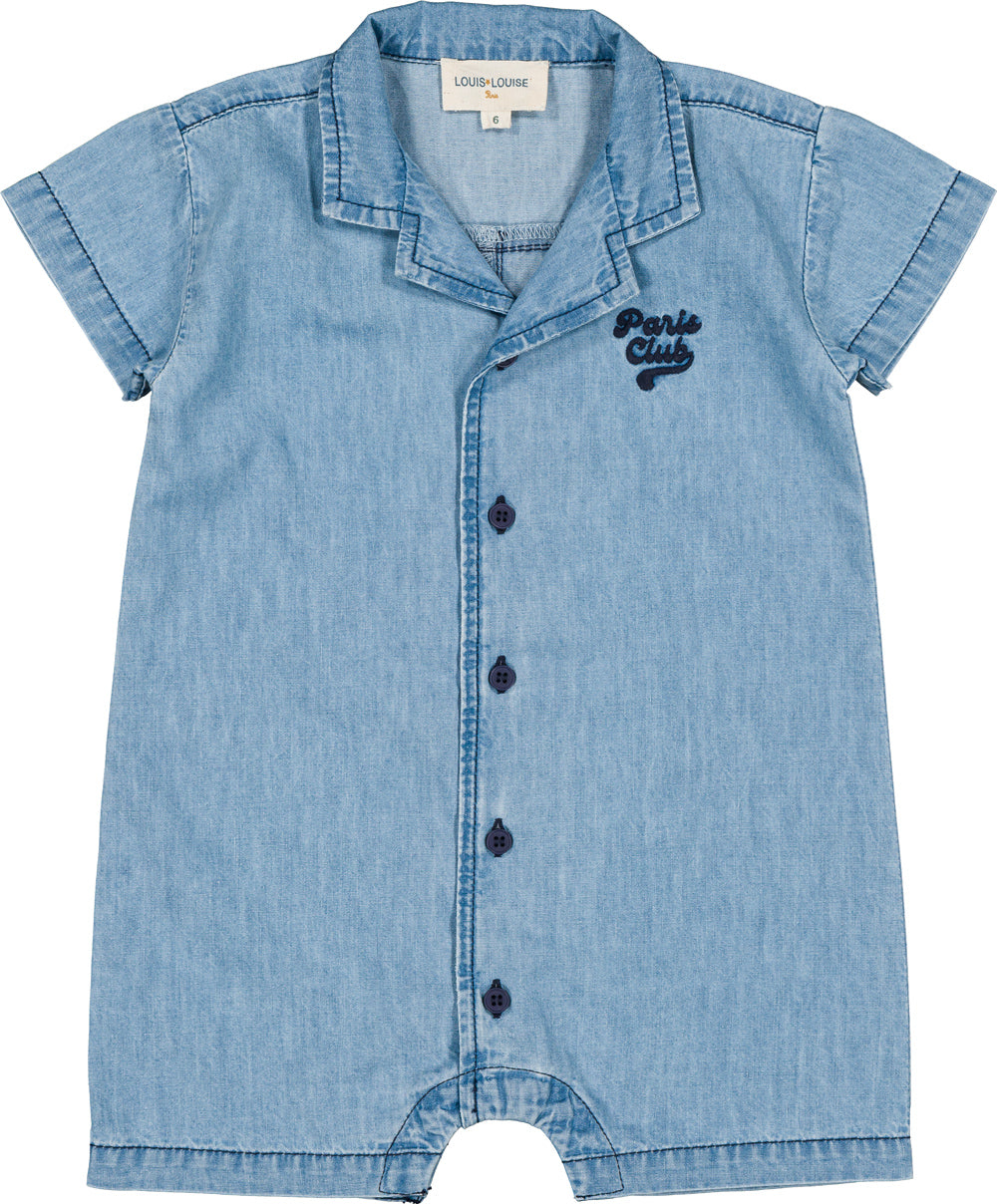 Louis Louise Light Blue Gastron Romper
