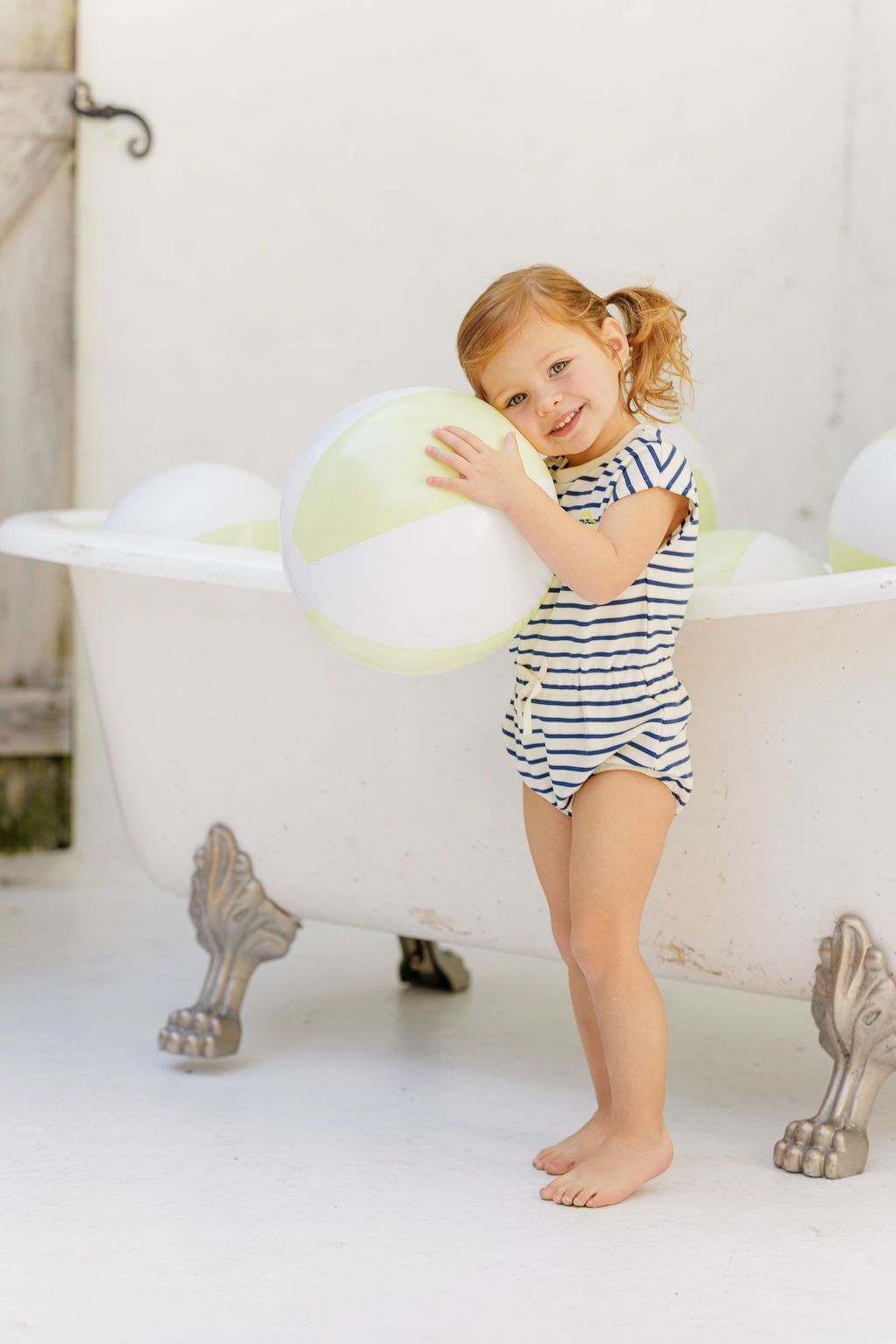 Duet Baby Girls Stripe Edit Romper