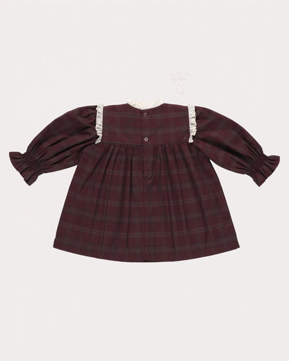 Early Sunday Baby Plum Lottie Dress With Matching Bloomer