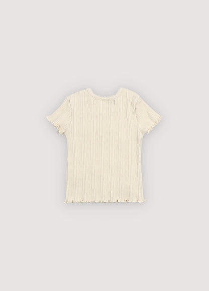 The New Society Romero Baby Tee Ecru