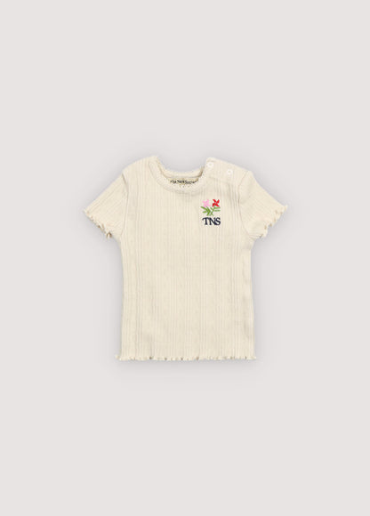 The New Society Romero Baby Tee Ecru
