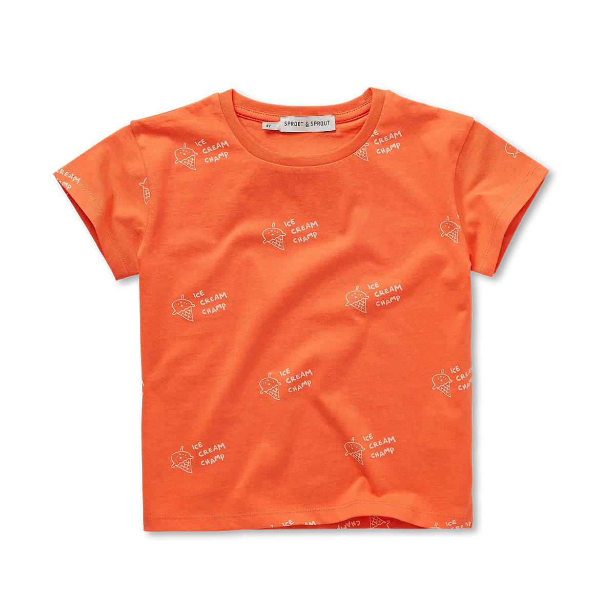 Sproet and Sprout Orange Sprint T-Shirt Ice Cream Print