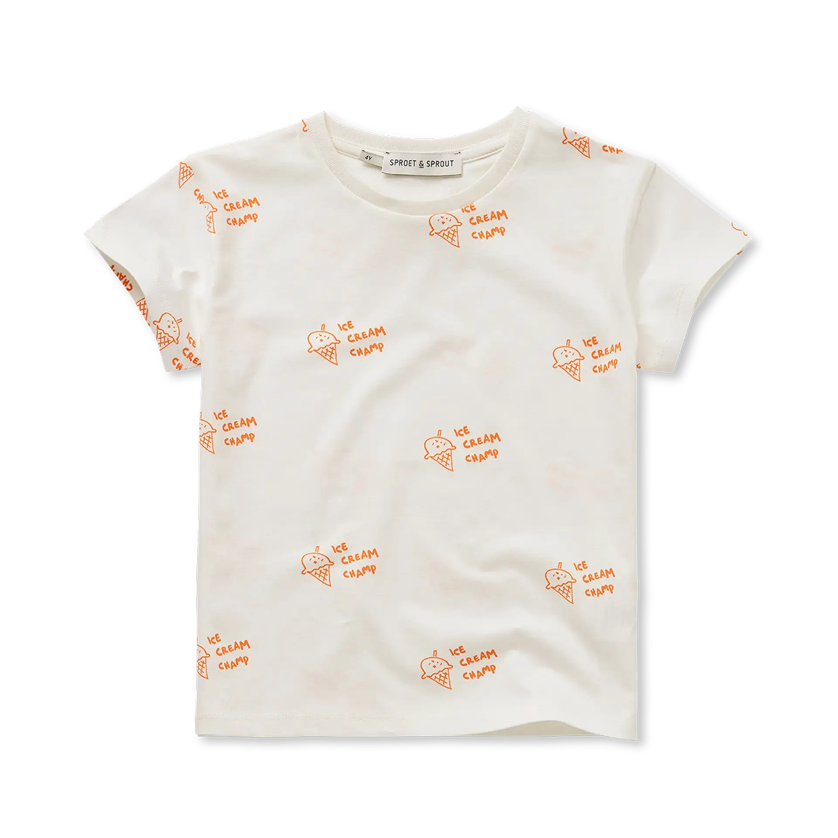 Sproet and Sprout Off-White T-Shirt Ice Cream Print