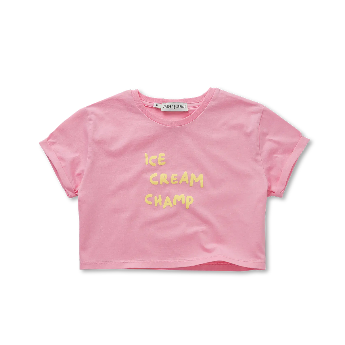 Sproet and Sprout Podium Pink Boxy T-Shirt Ice Cream