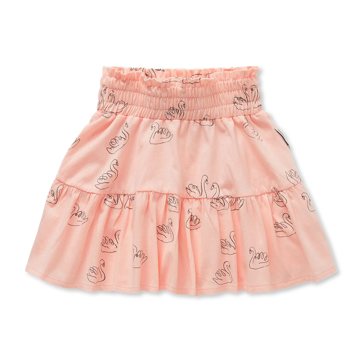Sproet and Sprout Blush PInk Smock Skirt Swan Print