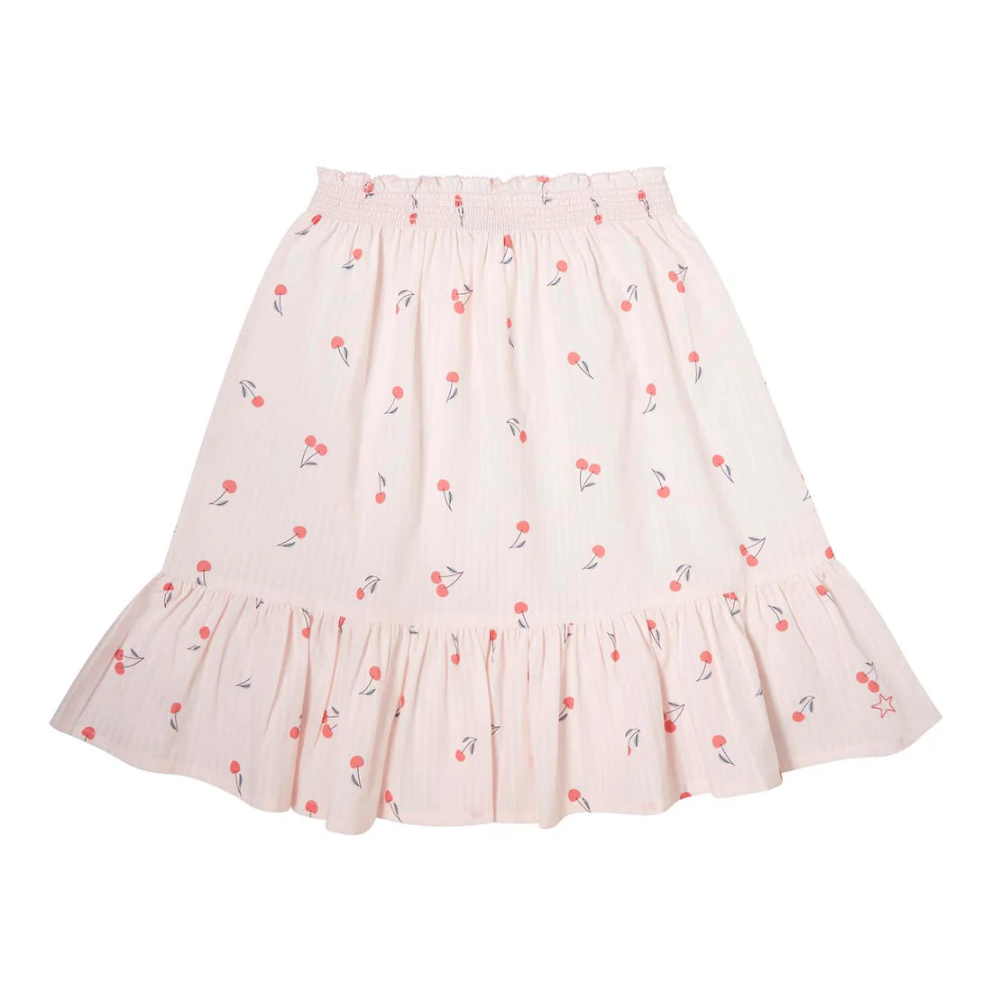 Tocoto Pink Cherries Print Long Skirt