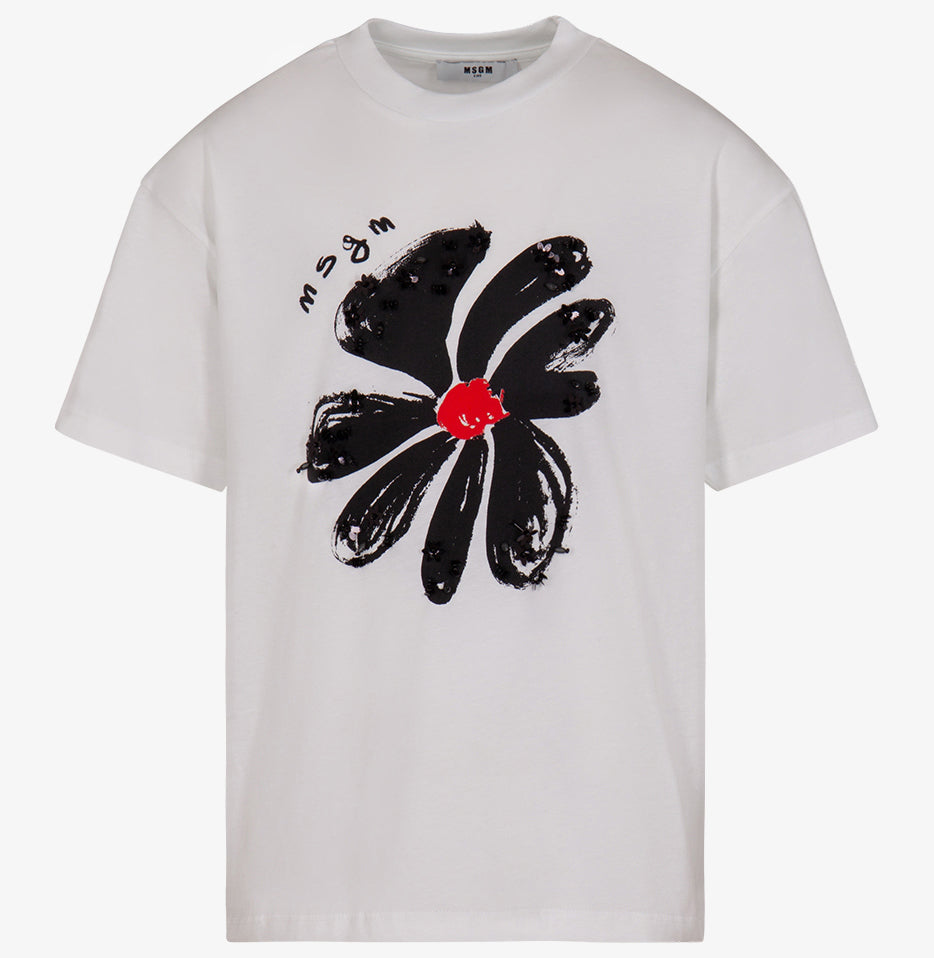 MSGM White Girls SS T-Shirt