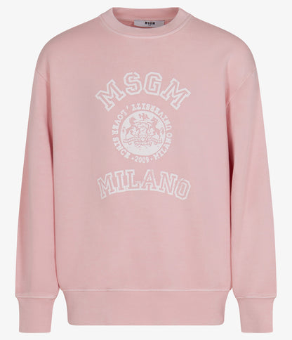 MSGM Fairy Pink Washed Sweatshirt