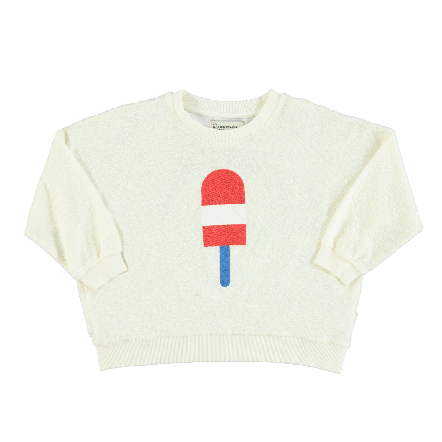 Piupiuchick Ecru with Ice Cream Graphic Sweatshirt