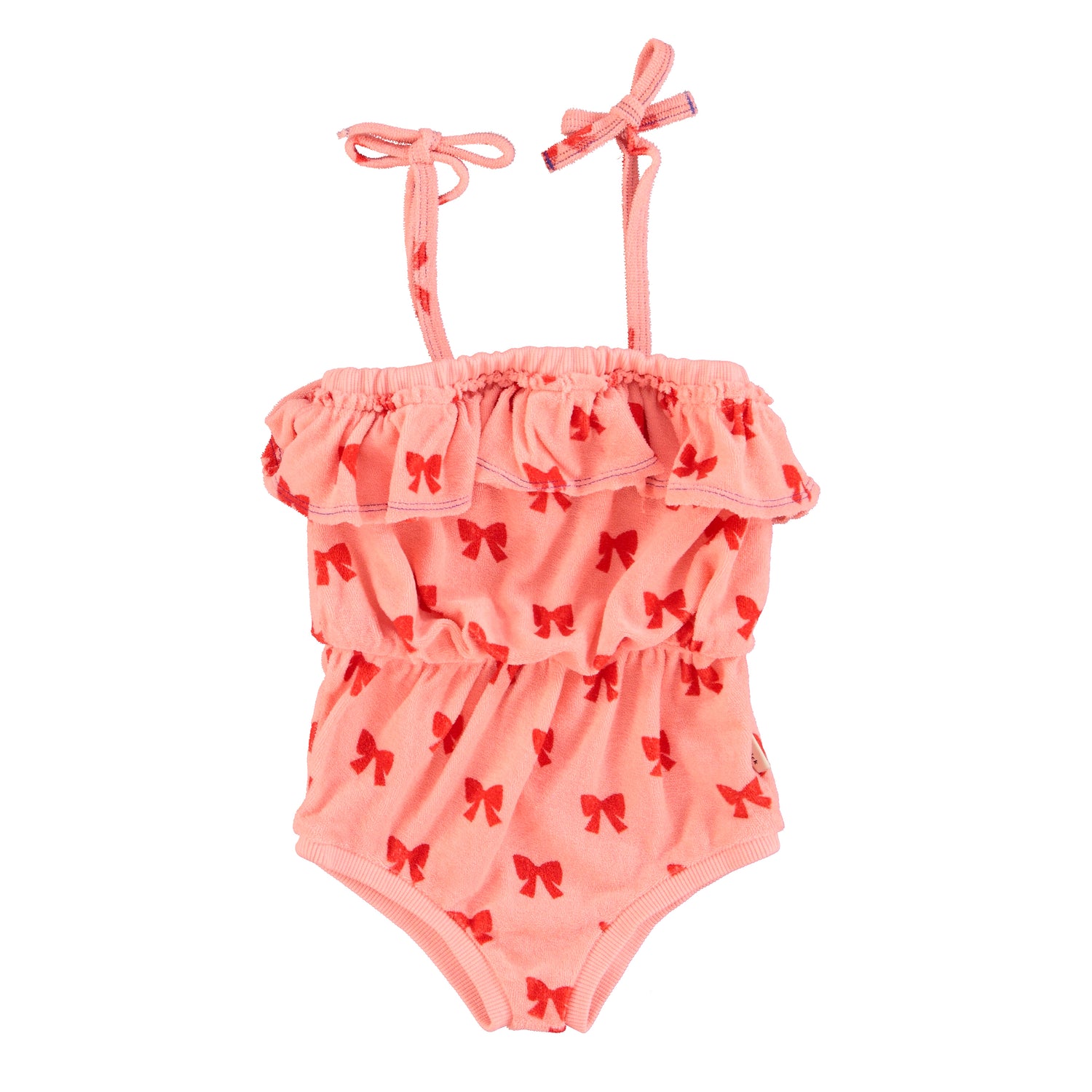 Piupiuchick Pink &amp; Red Bows Playsuit