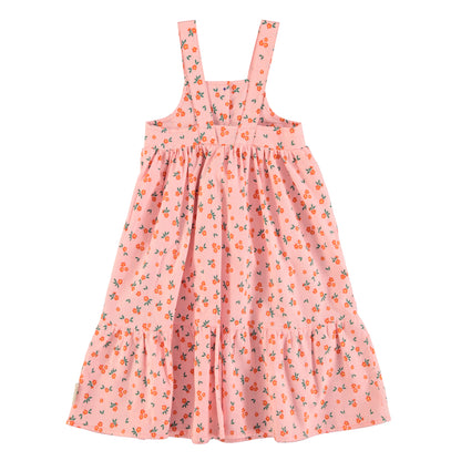 Piupiuchick Long Layered Dress with Pink Flowers