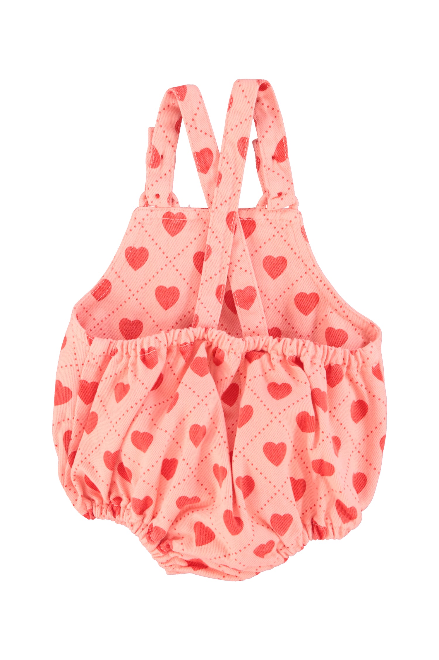 Piupiuchick Baby Romper Pink With Red Hearts