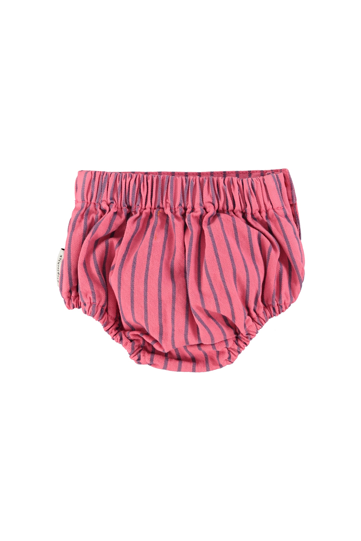 Piupiuchick Baby Shorties Pink with Indigo Stripes