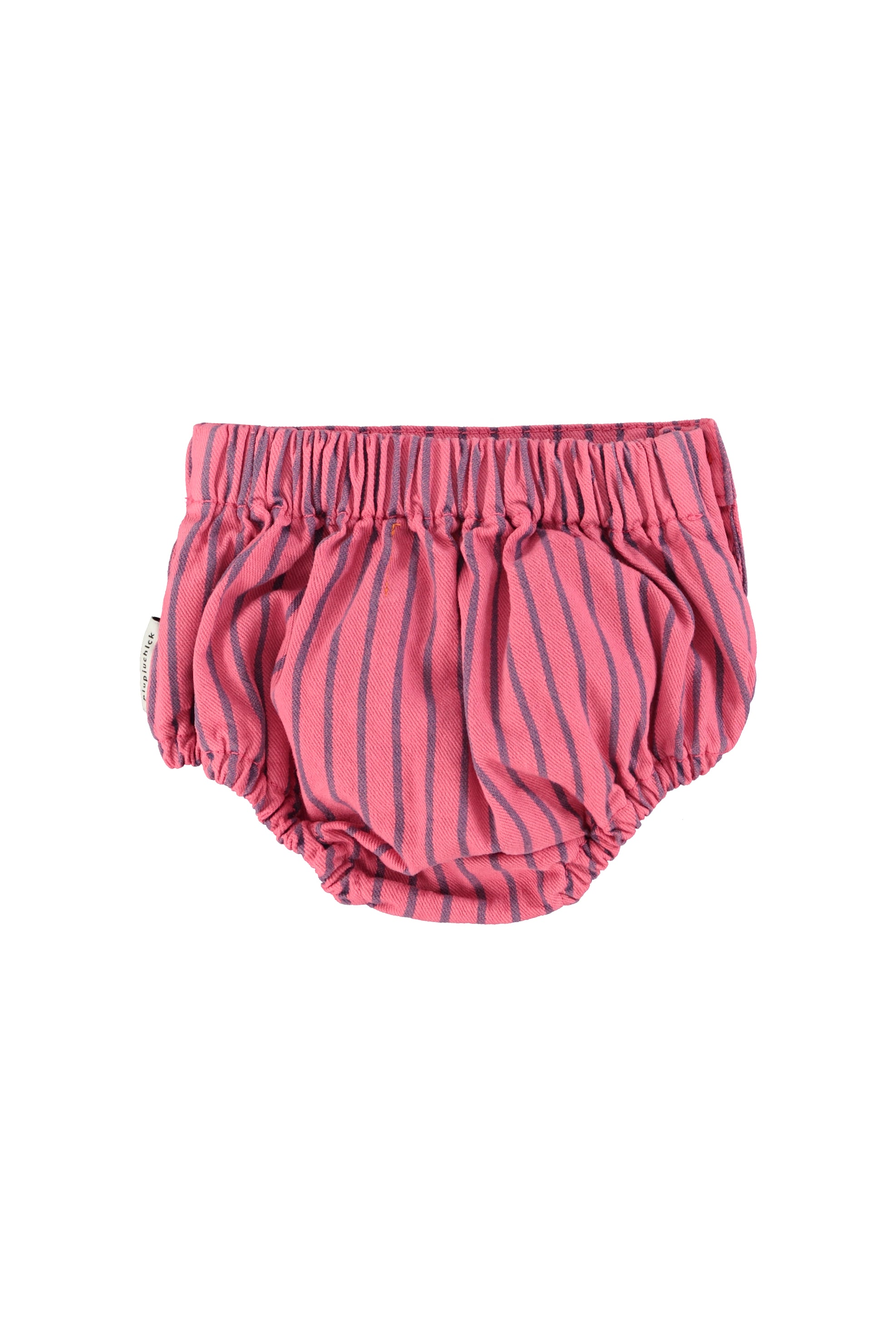 Piupiuchick Baby Shorties Pink with Indigo Stripes