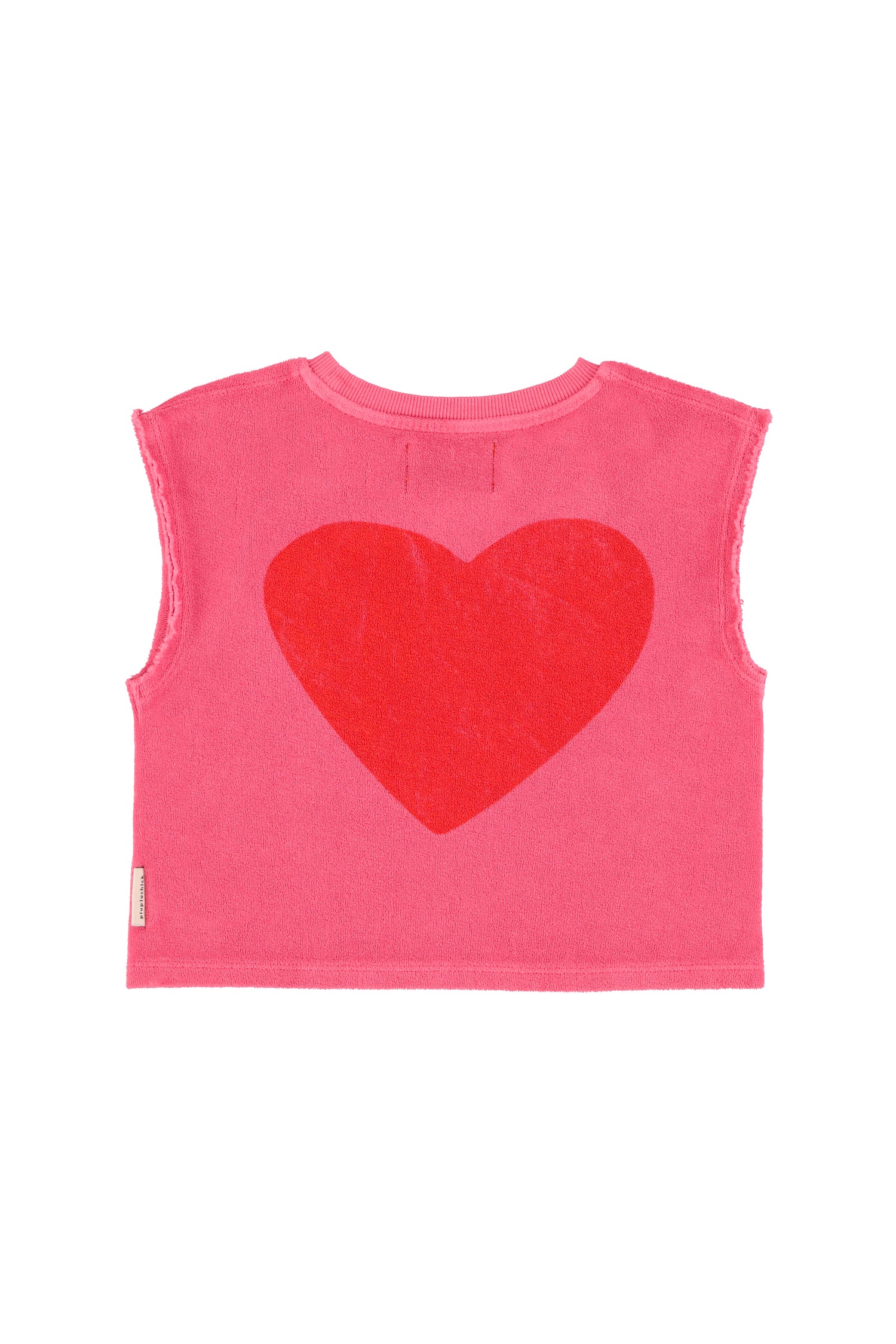 Piupiuchick Baby Sleeveless Top Pink with "Amour" Print