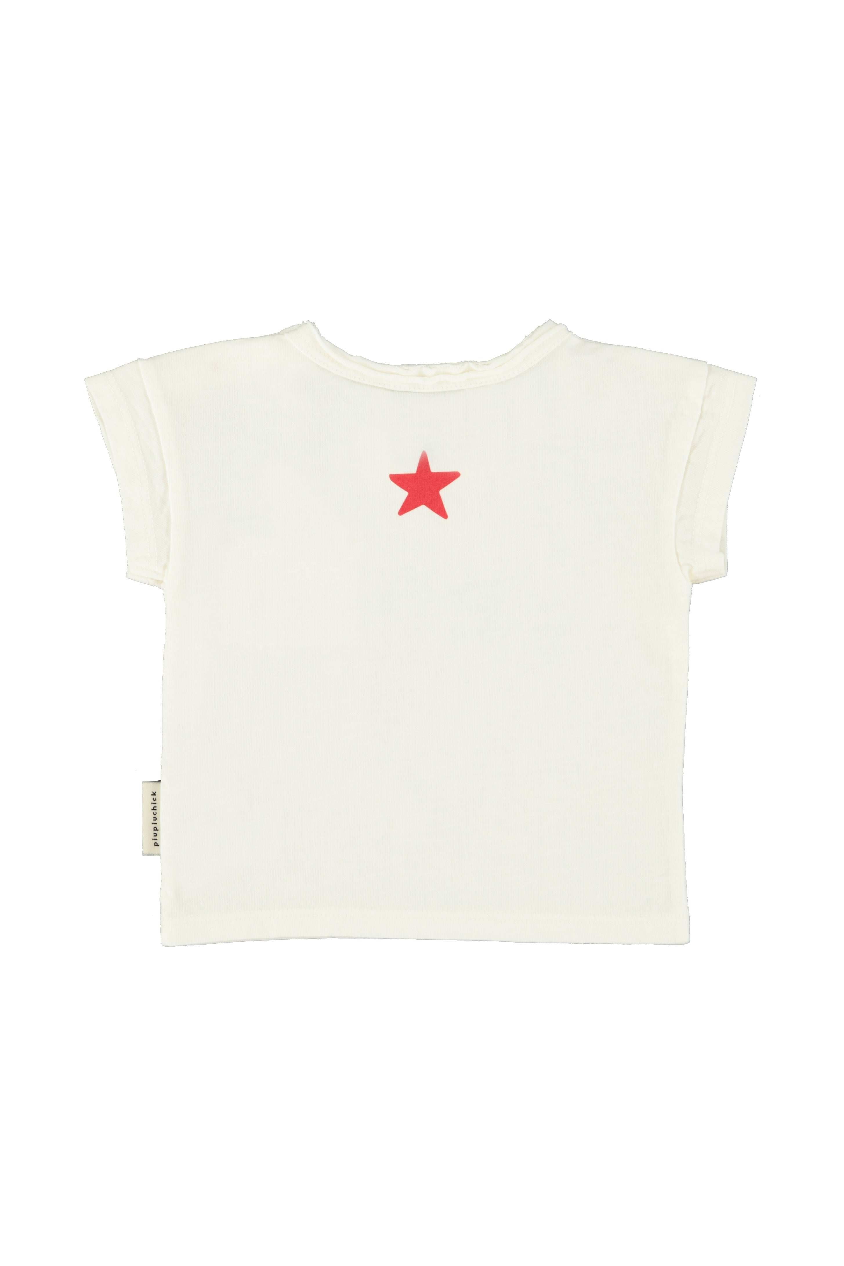Piupiuchick T-Shirt Ecru with "Peace" Print