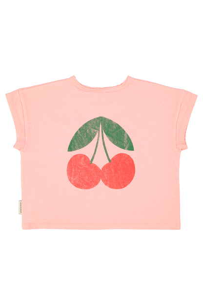 Piupiuchick Girls T-Shirt Light Pink with "Ma Chérie" Print