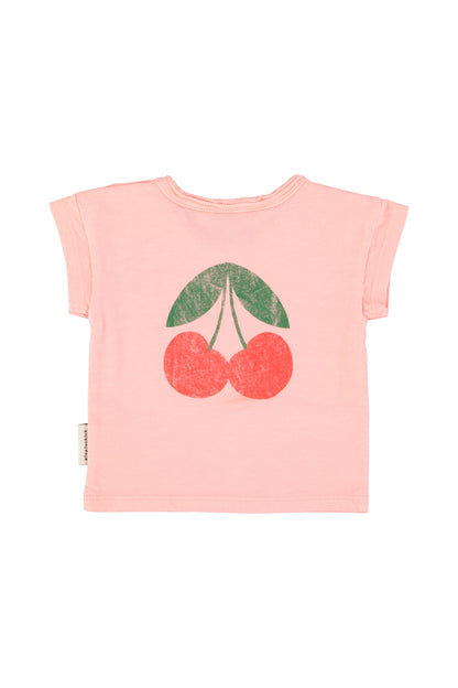 Piupiuchick Baby T-Shirt Light Pink with "Ma Chérie" Print
