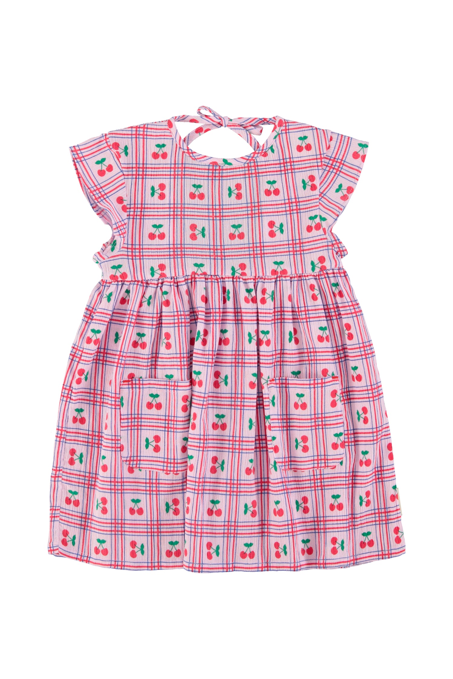 Piupiuchick Short Dress Ecru With Cherries