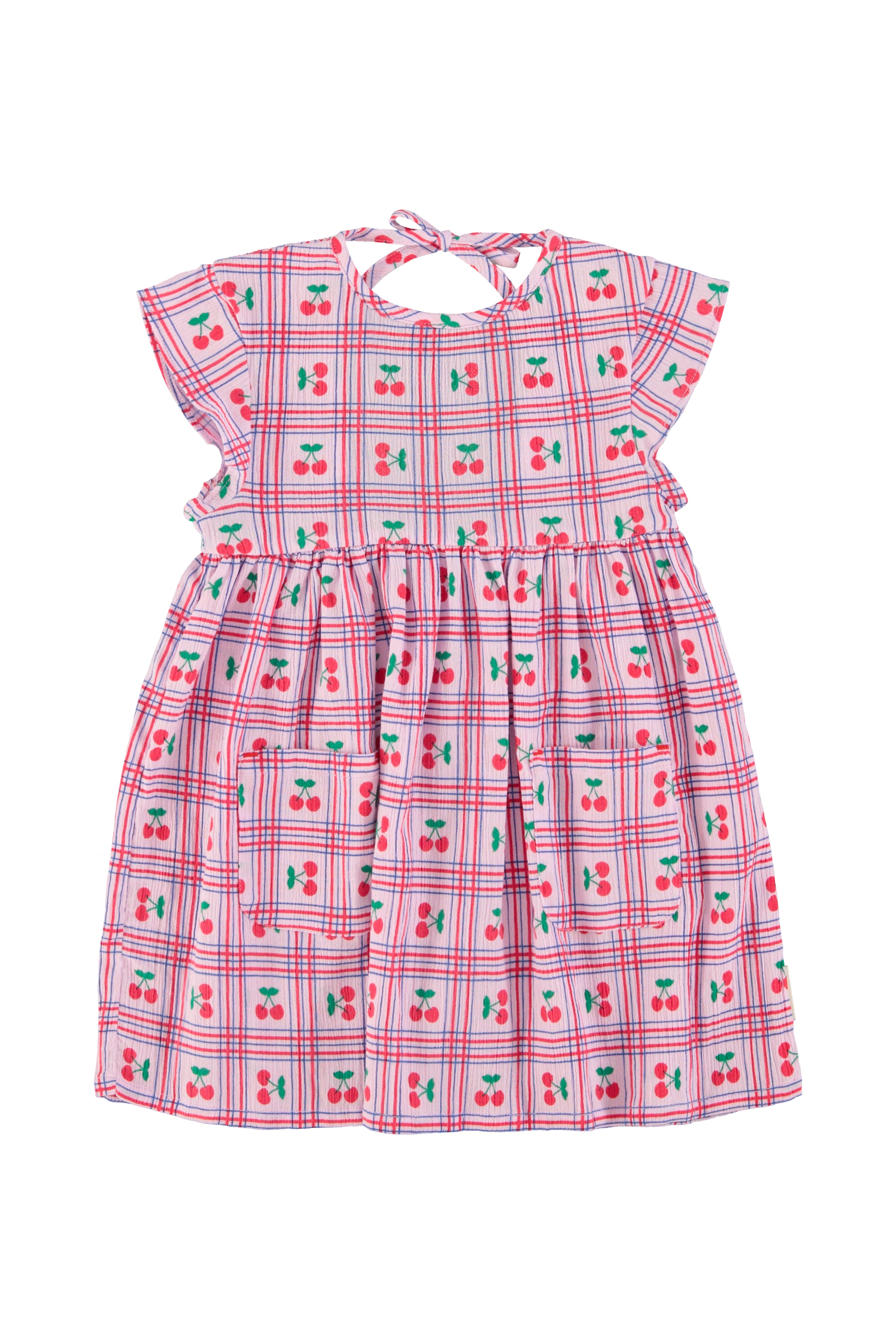 Piupiuchick Short Dress Ecru With Cherries