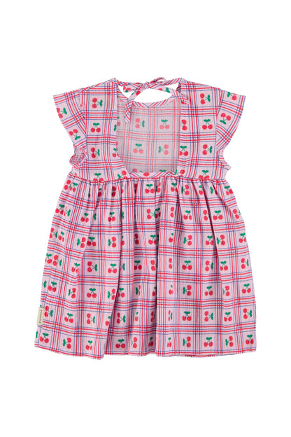 Piupiuchick Short Dress Ecru With Cherries