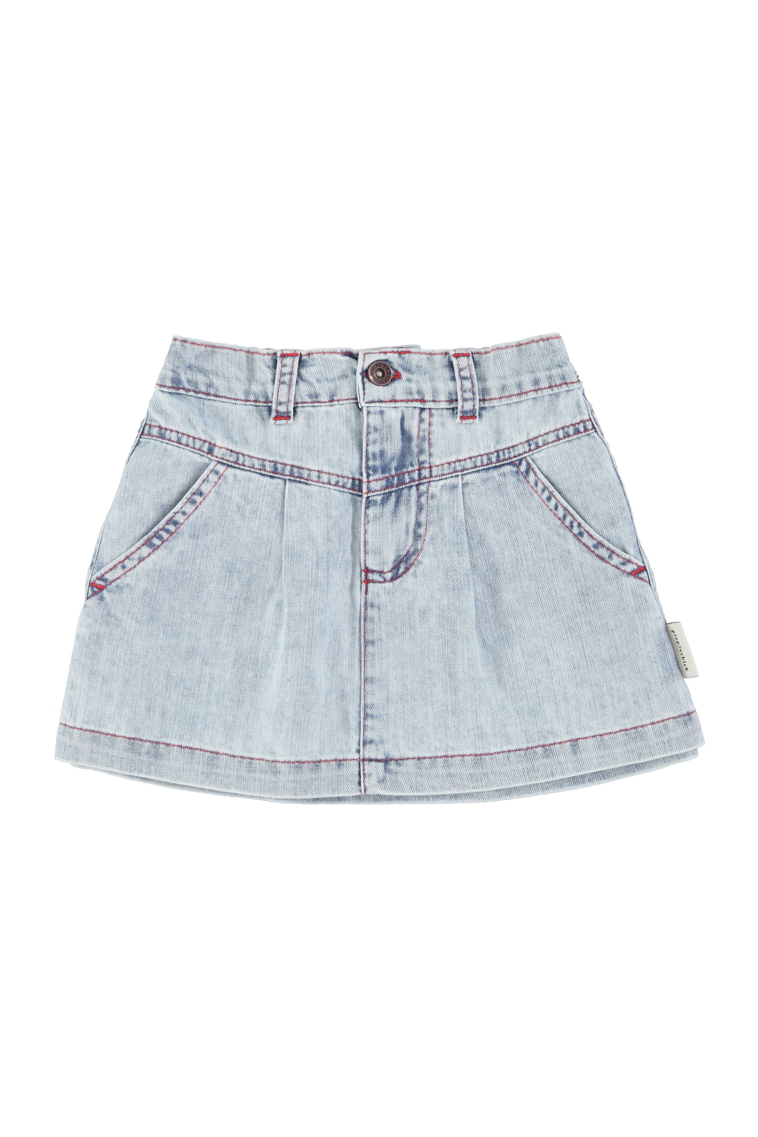 Piupiuchick Knee-Length Skirt Light Blue Denim