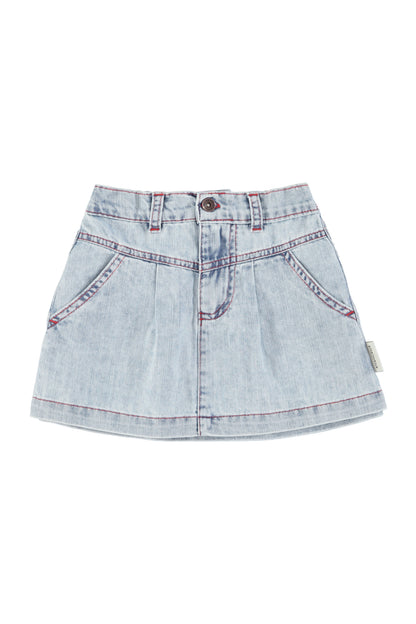 Piupiuchick Knee-Length Skirt Light Blue Denim