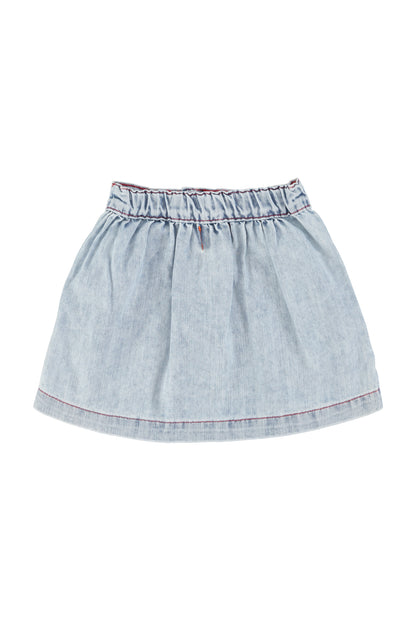 Piupiuchick Knee-Length Skirt Light Blue Denim