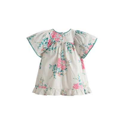 Cera Una Volta Luna Baby Dress Pink Roses