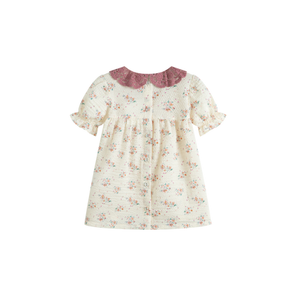 Cera Una Volta Frankl Baby Dress Cream Flower