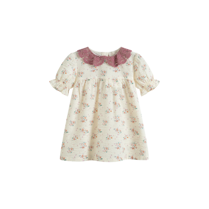 Cera Una Volta Frankl Baby Dress Cream Flower