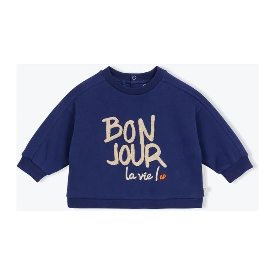 Arsene Baby Navy Bonjour La Vie Sweatshirt