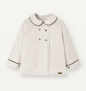 Popelin Sand Panelled Shirt With Baby Collar