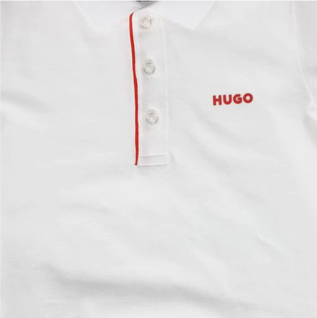Hugo White Classic Logo Polo