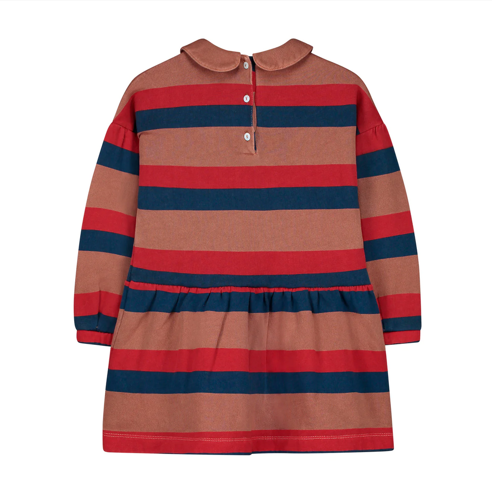 Bonmot Wood Stripe Collared Dress