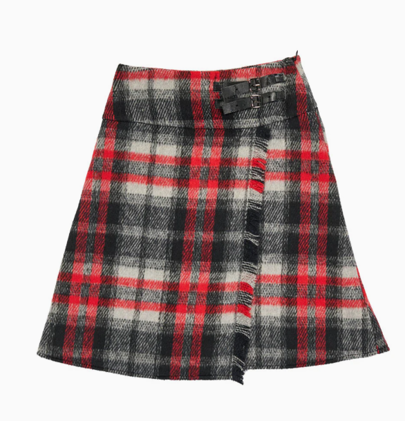 Olivia Rohde Red Plaid Skirt