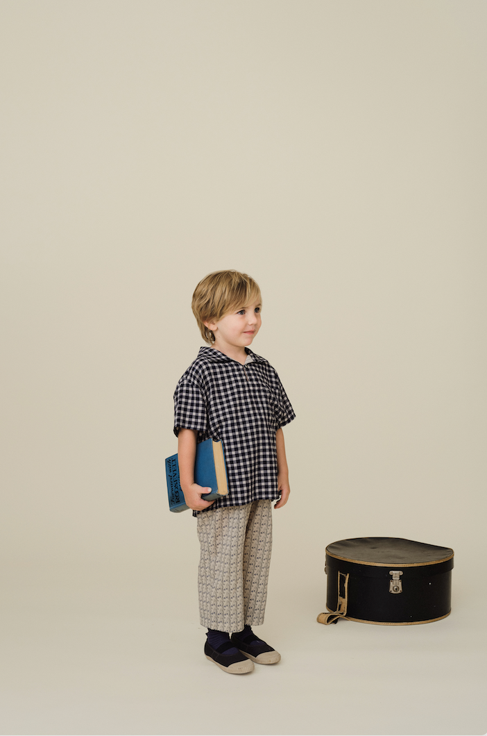 Bene Bene Dou Check Half Shirt