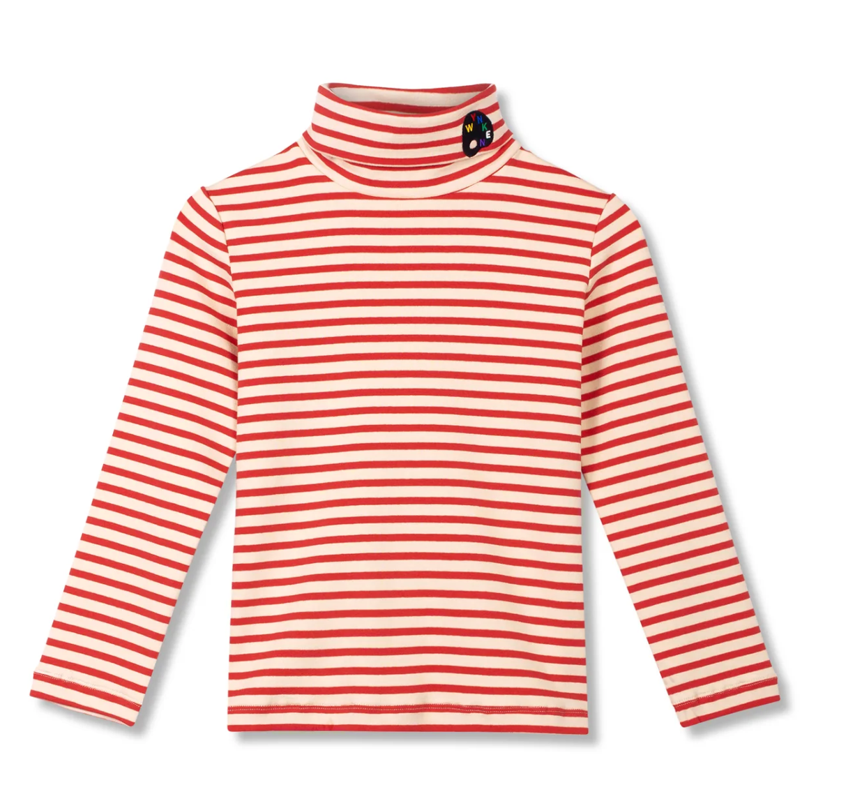 Wynken Red Stripe Soft Roll Turtleneck