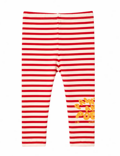 Wynken Baby Red Stripe Mini Patterns Legging