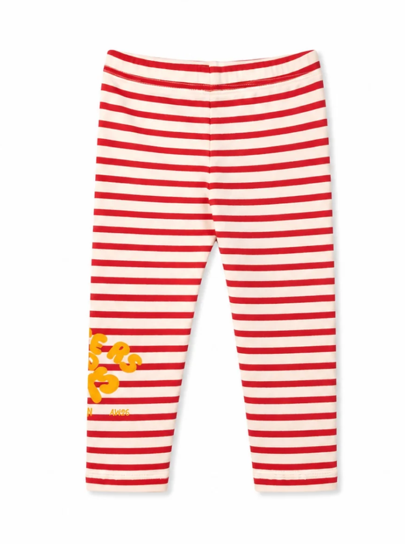 Wynken Baby Red Stripe Mini Patterns Legging