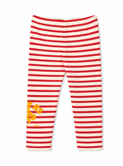 Wynken Baby Red Stripe Mini Patterns Legging