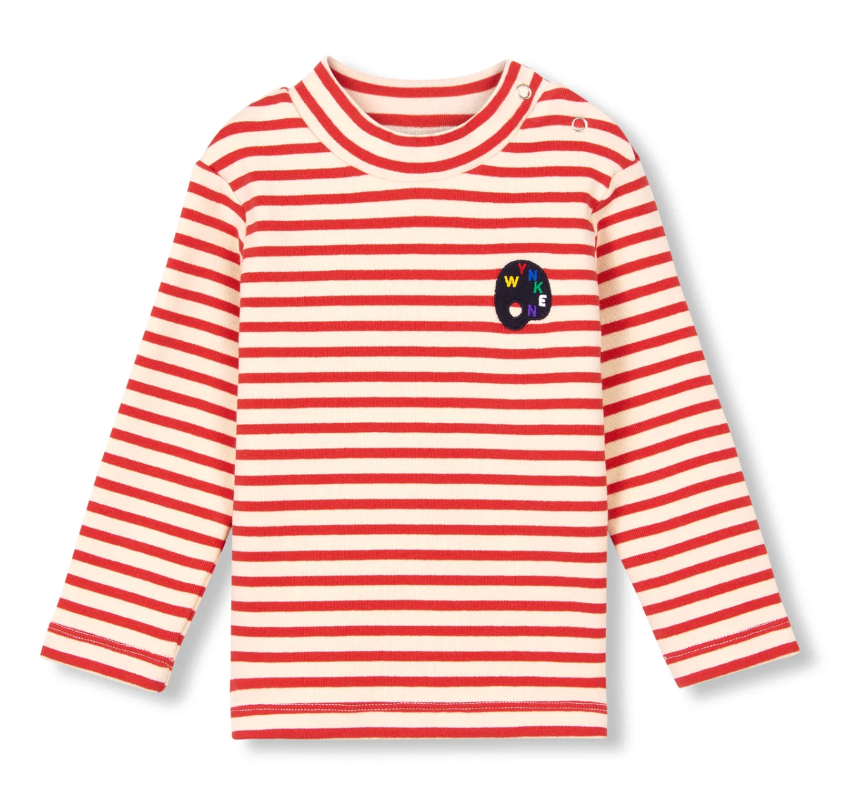 Wynken Baby Red Stripe Mini Soft Roll Turtleneck
