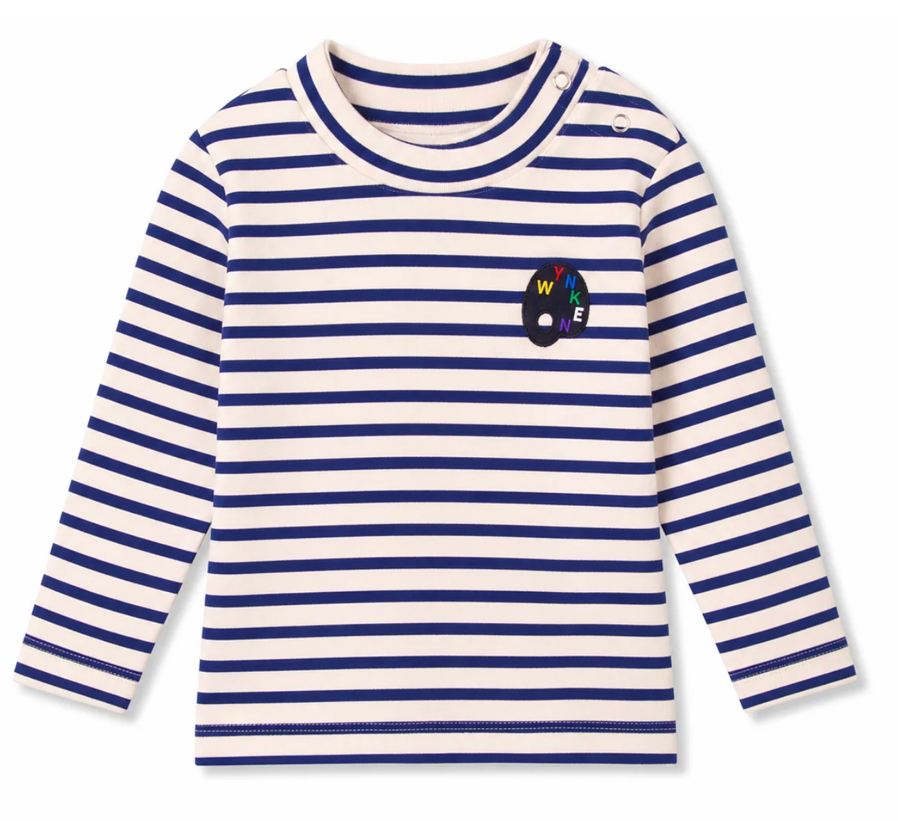 Wynken Baby Ultramarine Stripe Mini Soft Roll Turtleneck