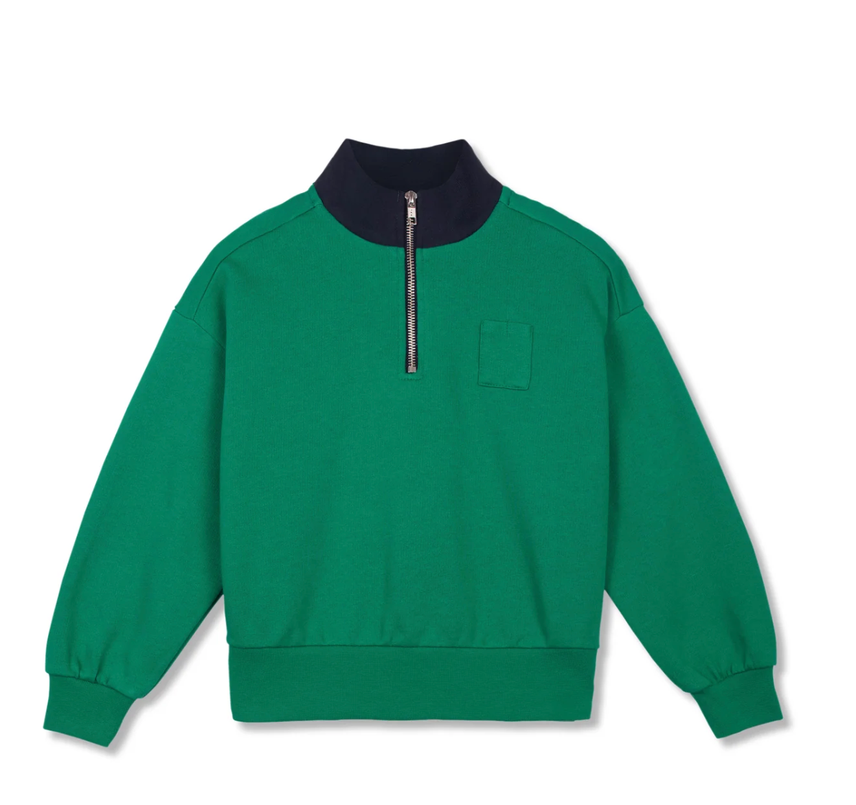 Wynken Boys Studio Green Half Zip Sweater