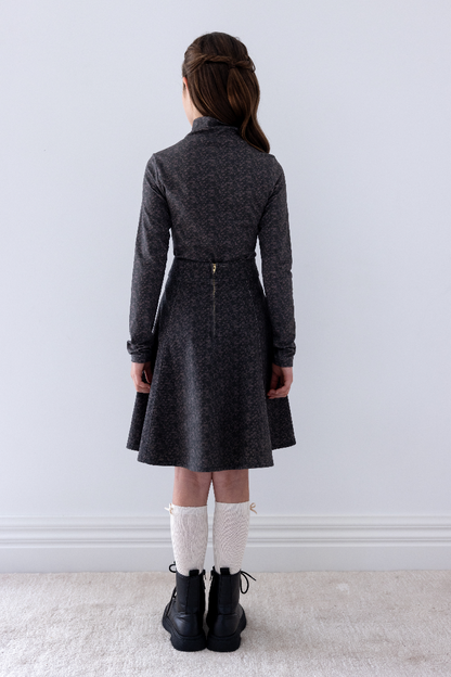 Steph The Label Vine Print Jersey Turtle Neck Top