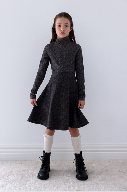 Steph The Label Vine Printed Denim Skirt