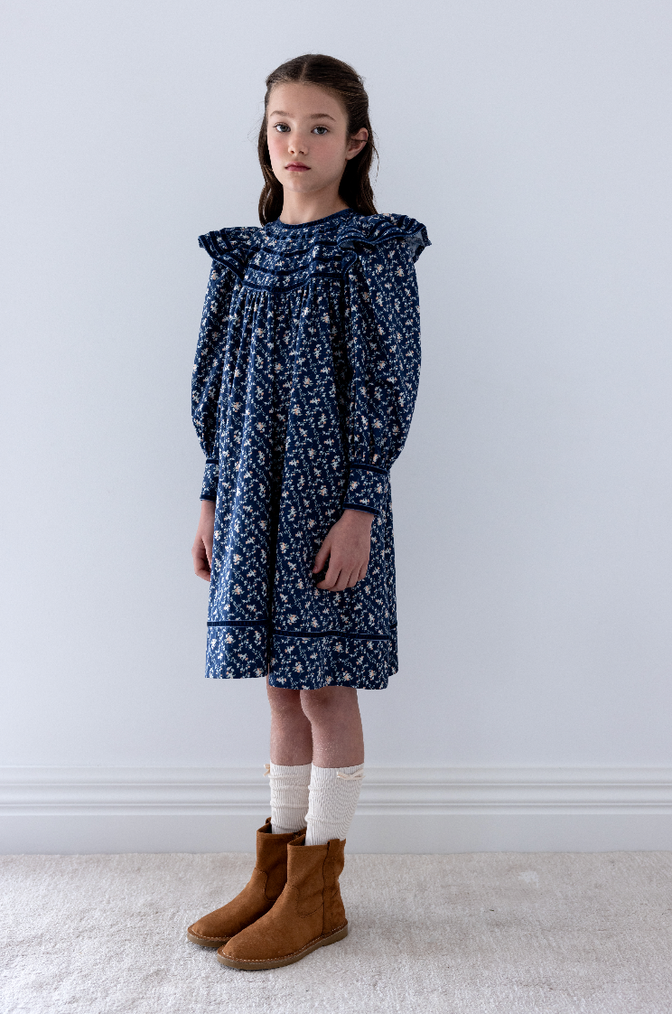Steph The Label Trellis Printed Cord Dress